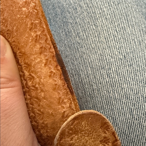 Vintage Tan Leather Belt - laced detail - Size 36 - Picture 6 of 6